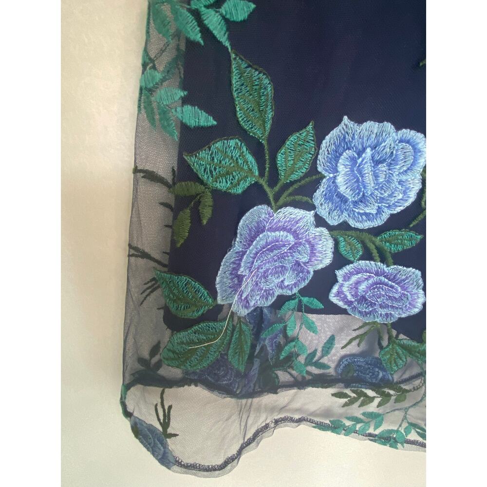 Tahari ASL Floral Embroidered Dress Size 6 - Picture 7 of 11